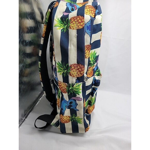 Disney Loungefly Lilo & Stitch Pineapple Large Striped Nylon Women’s Backpack - Picture 15 of 16